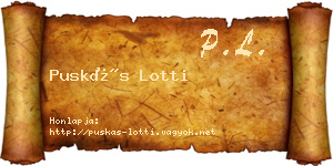 Puskás Lotti névjegykártya